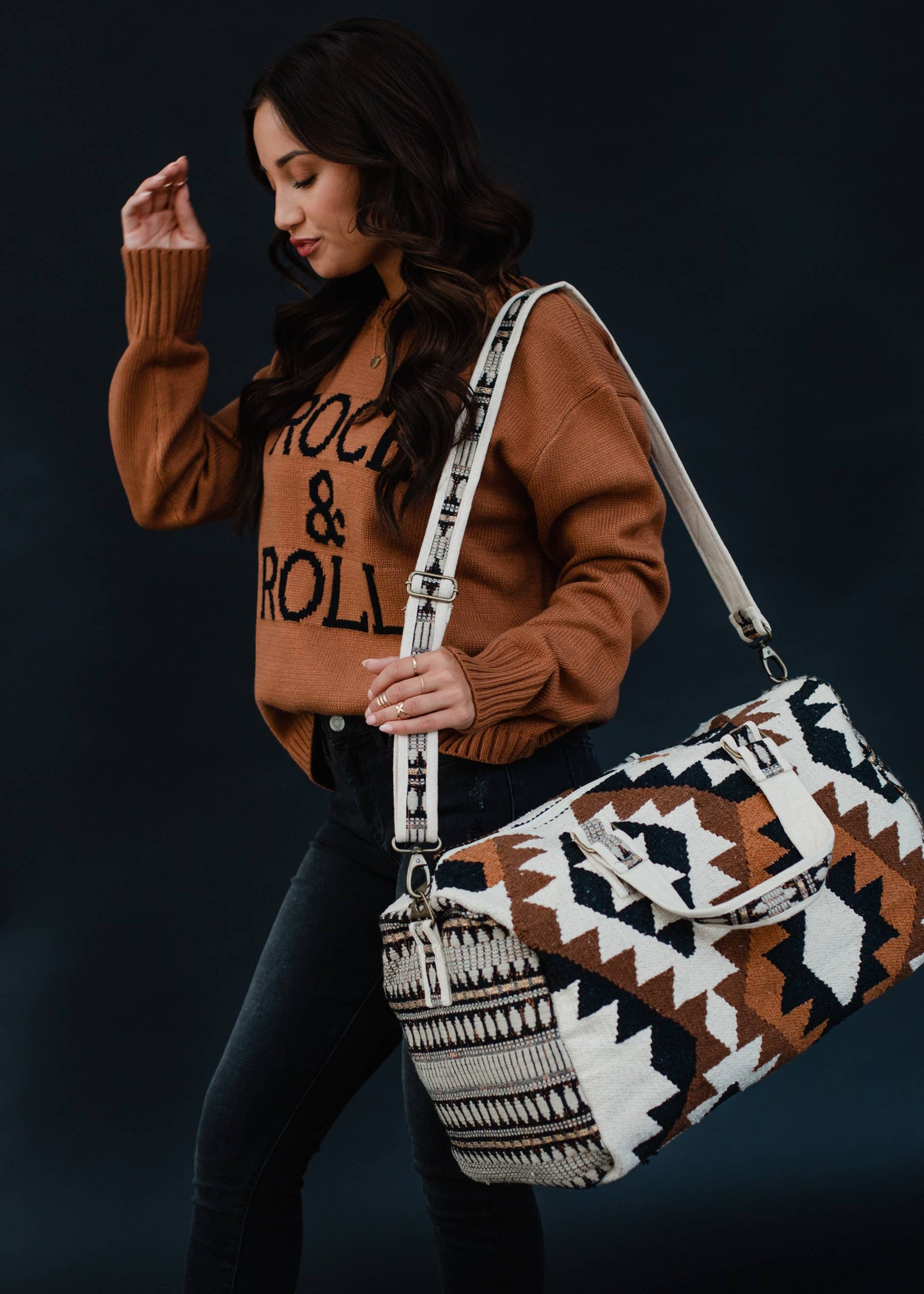 Weekender Tote- Moody Aztec