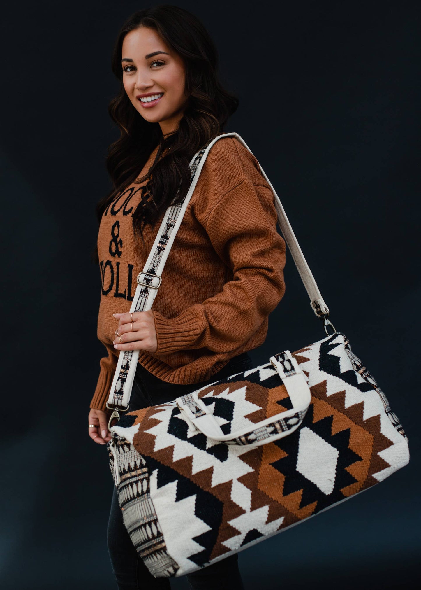 Weekender Tote- Moody Aztec