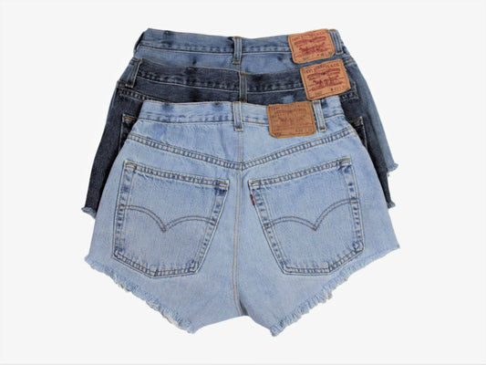 High-Rise Upcycled Denim Cutoff Shorts