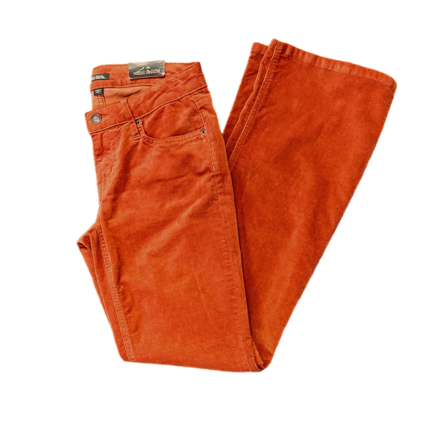 Burnt Orange Low Rise- Straight Flare Denim Jeans