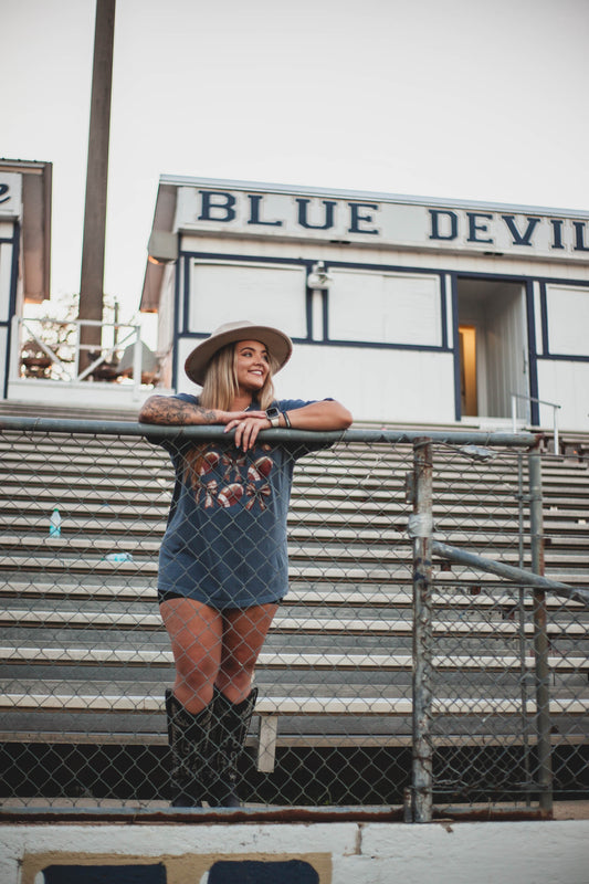 Coquette Football Bow Graphic Tee