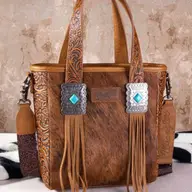 Wrangler Cowhide Tote Crossbody Bag